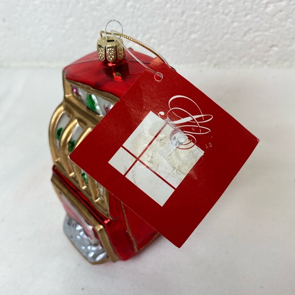 Scottish Christmas Slots gaming Machine Blown Glass Christmas Ornament With Tag - Picture 7 of 8